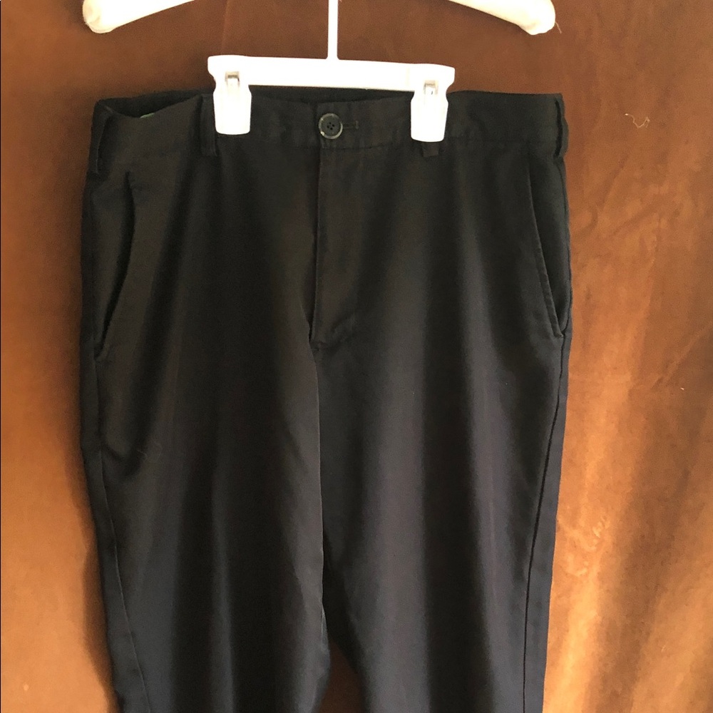 Men's Black Dress Trousers - Tailored Flat Front